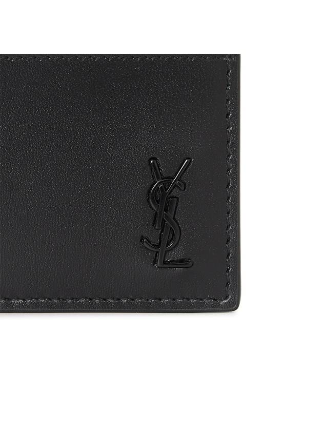 Mini Monogram Card Wallet Black - SAINT LAURENT - BALAAN 6