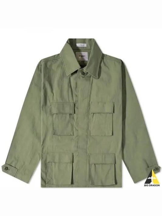 Wmill Ls 01 221WVDT SHM01 Olive DRab Wrap Jacket - WTAPS - BALAAN 1