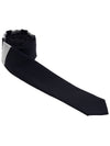 4-Bar Plain Wool Tie Navy - THOM BROWNE - BALAAN 3