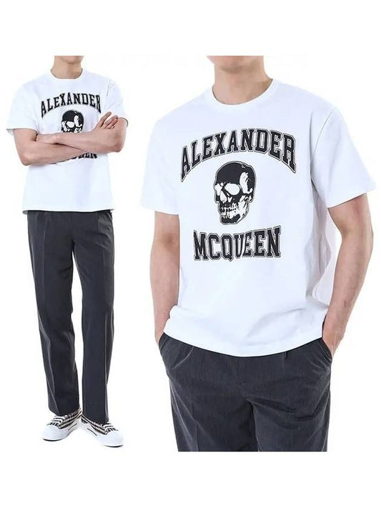 Logo Organic Cotton T-Shirt White - ALEXANDER MCQUEEN - BALAAN 2