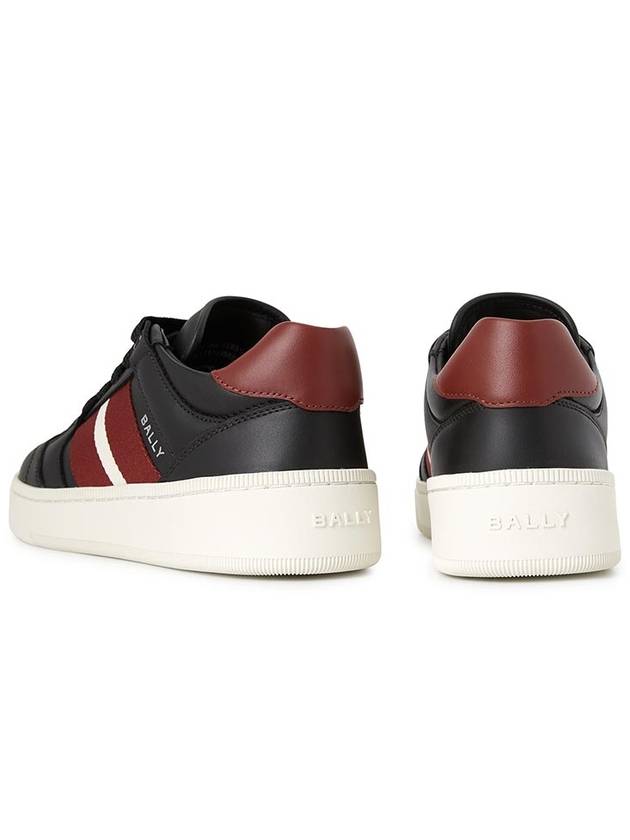 Raise Leather Low Top Sneakers Black - BALLY - BALAAN 7