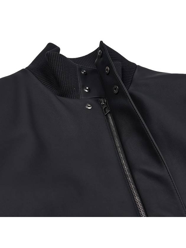 Patton Leather Bomber Jacket Caviar - LORO PIANA - BALAAN 8