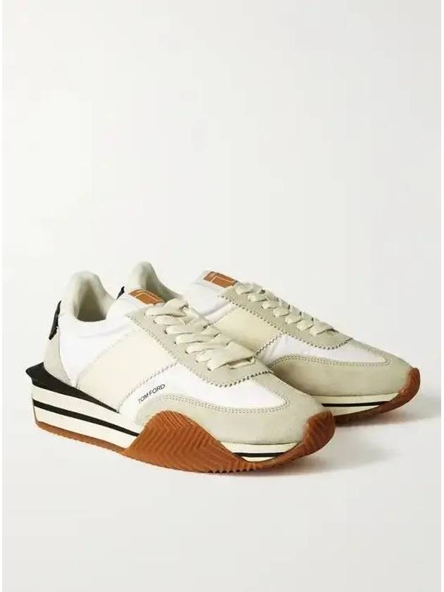 Tom Ford James James Louver Oversole Nylon Leather Sneakers - TOM FORD - BALAAN 2