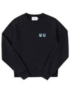 Double Head Fox Patch Sweatshirt Black - MAISON KITSUNE - BALAAN 2