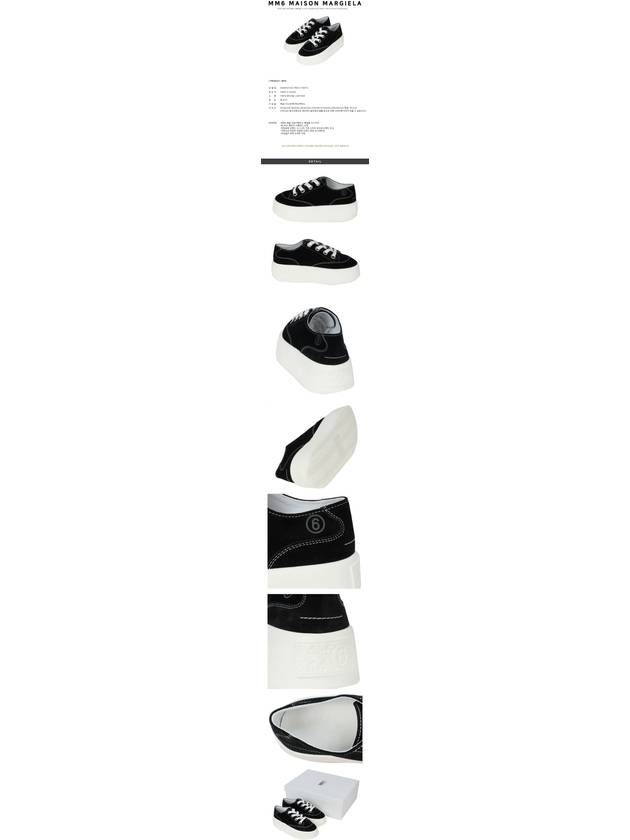 Suede Platform Low Top Sneakers Black - MAISON MARGIELA - BALAAN 4