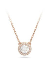 Constella Round Cut Pavé Necklace Rose Gold - SWAROVSKI - BALAAN 2