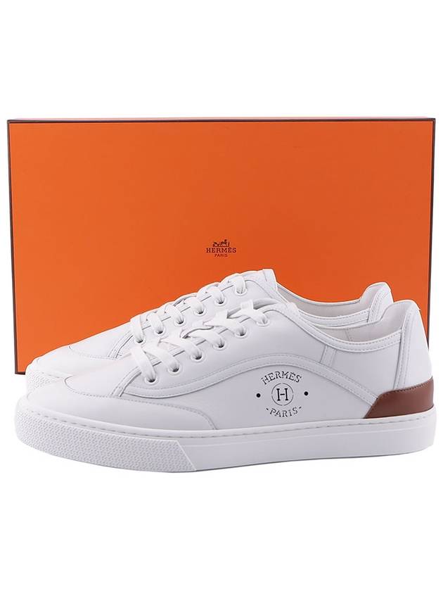 Get Leather Low Top Sneakers White - HERMES - BALAAN 3