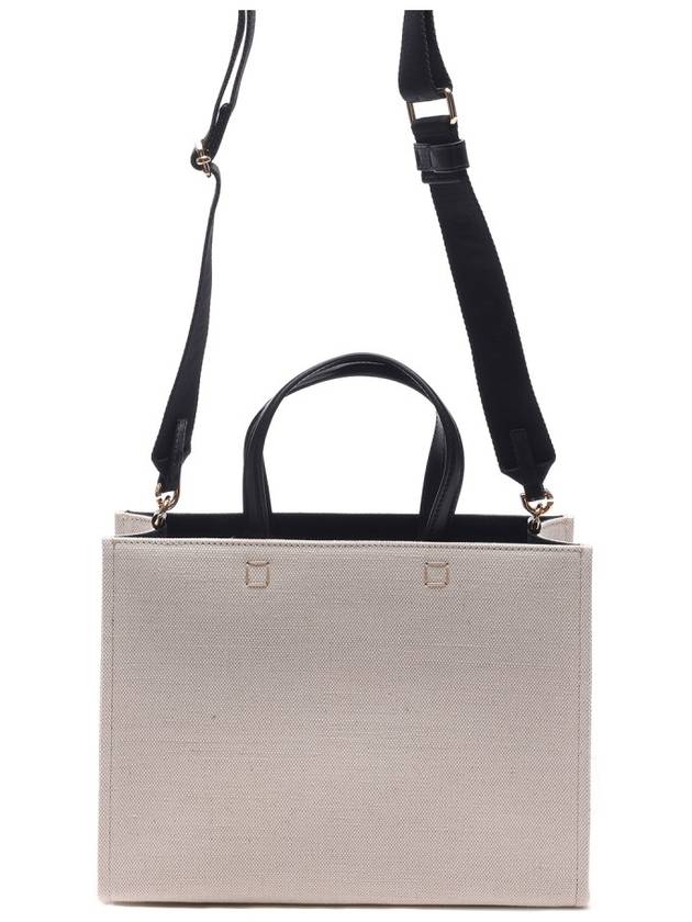 Small Canvas Tote Bag Beige Black - GIVENCHY - BALAAN 5