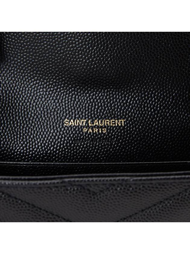 Monogram Envelope Small Half Wallet Black Gold - SAINT LAURENT - BALAAN 7