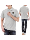 Logo Patch Polo Shirt Grey - BELSTAFF - BALAAN 2