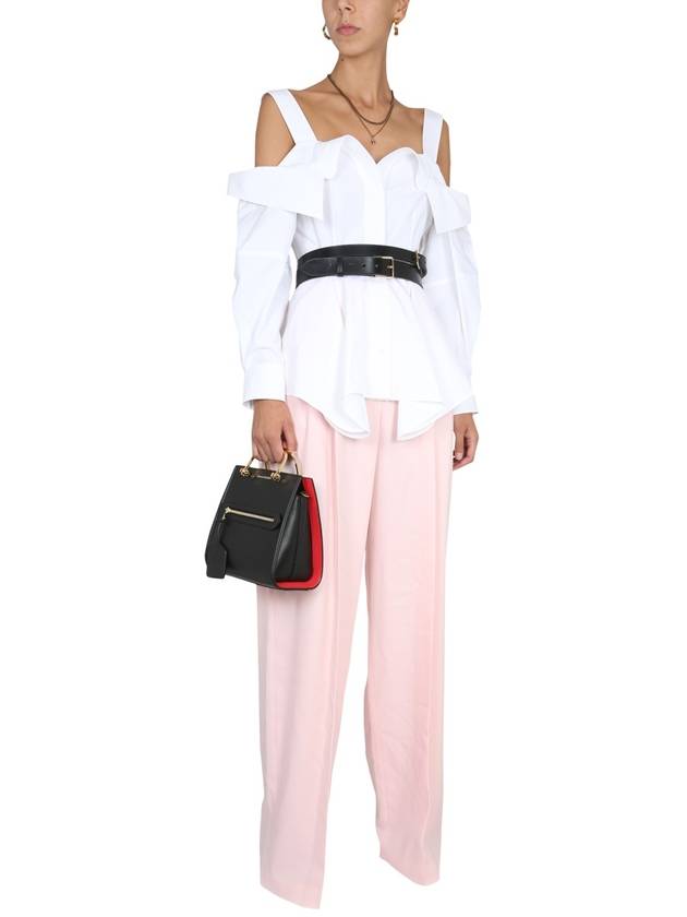 Pintuck Wool Pants Pink - ALEXANDER MCQUEEN - BALAAN 3