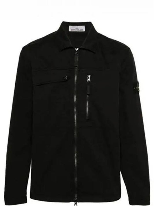 Supima Cotton Twill Stretch-TC Jacket Black - STONE ISLAND - BALAAN 2