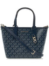 Eliza Extra Small Logo Tote Bag Navy - MICHAEL KORS - BALAAN 3