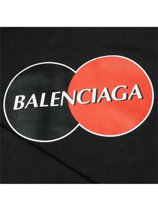 Logo Print Over Fit Hoodie Black - BALENCIAGA - BALAAN 10