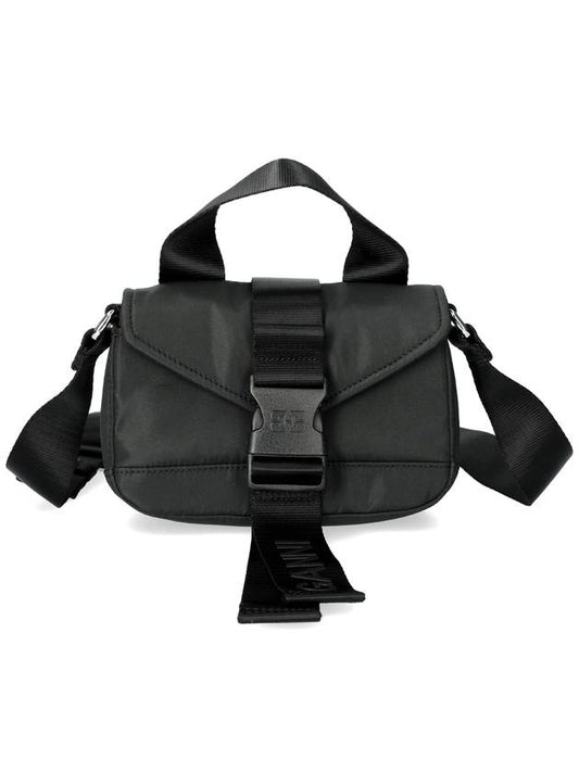 Women's Recycled Tech Mini Cross Bag Black - GANNI - BALAAN 2