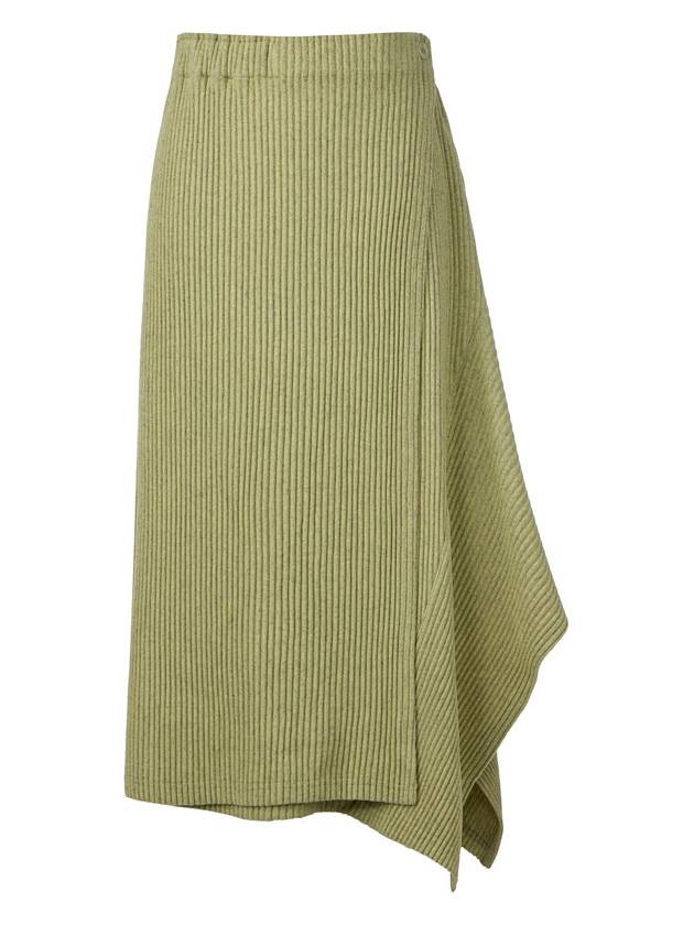 Women s Side Patch A Line Pleated Skirt Lime - MONPLISSE - BALAAN 1