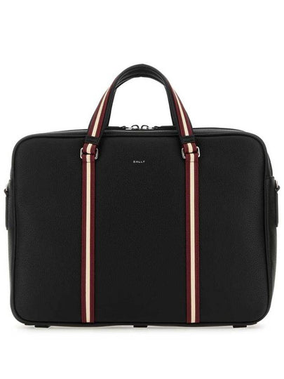 stripe detail zipper brief case black - BALLY - BALAAN 2