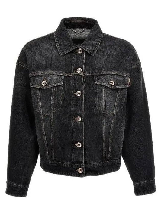 Authentic Metallic Denim Jacket Black - BRUNELLO CUCINELLI - BALAAN 2