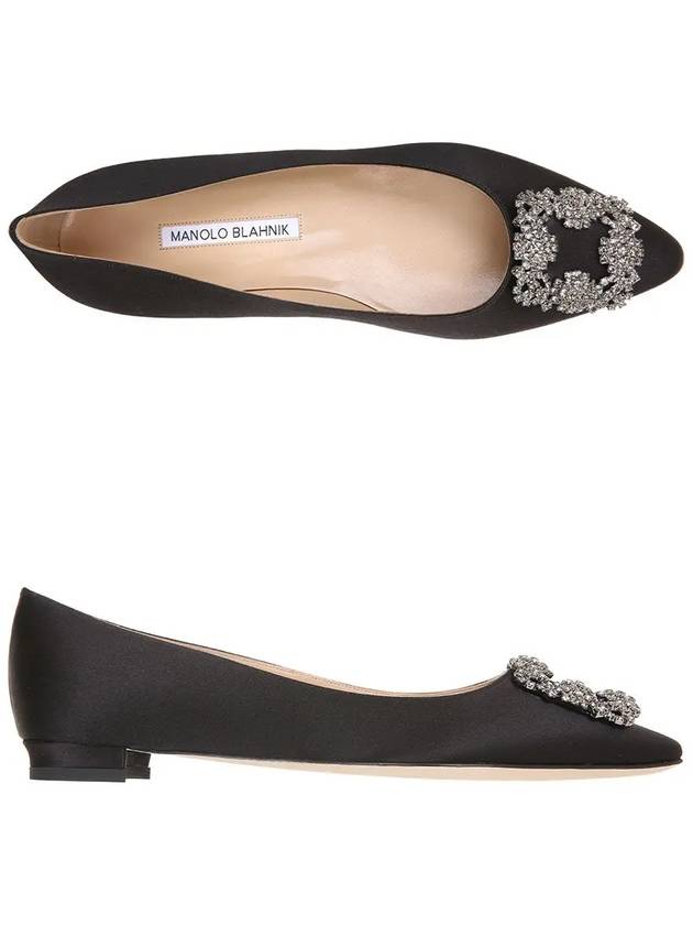 Hangisi Satin Flats Black - MANOLO BLAHNIK - BALAAN 2