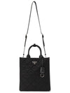 Re-Nylon Quilted Medium Tote Bag Black - PRADA - BALAAN 7