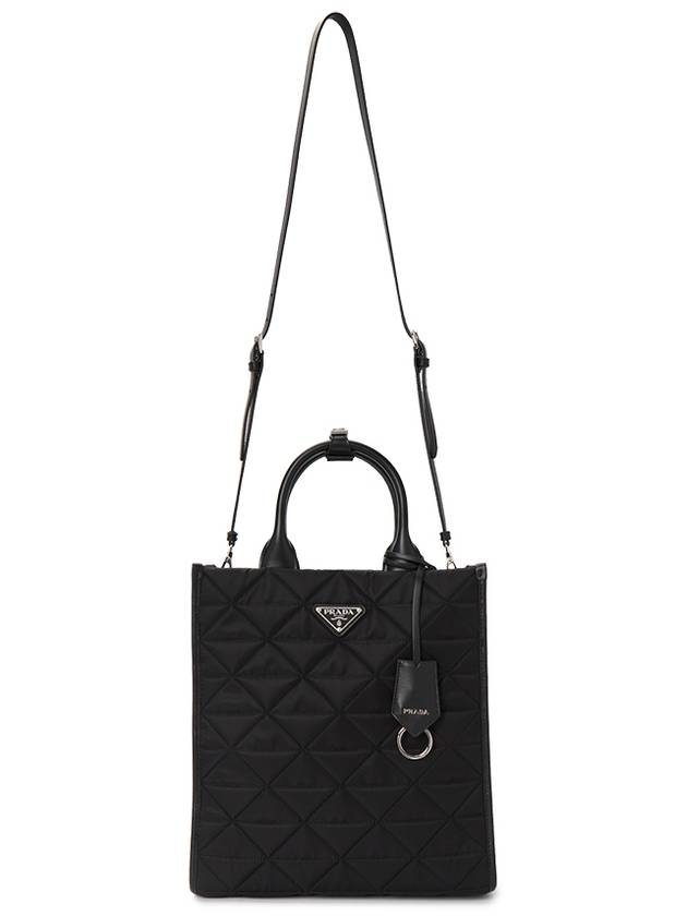 Re-Nylon Quilted Medium Tote Bag Black - PRADA - BALAAN 7