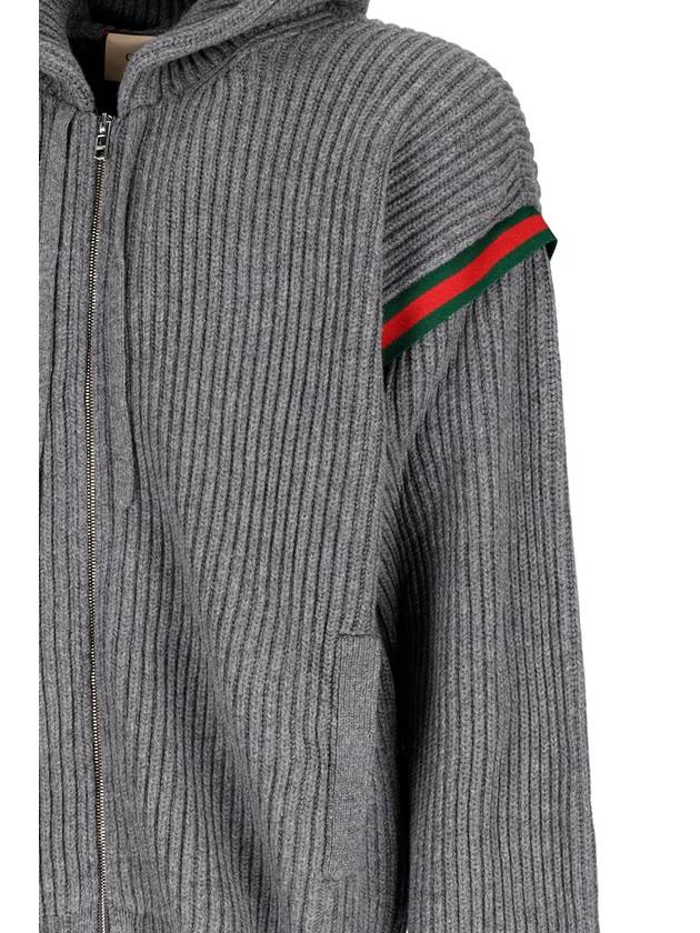 zip-up knit 761534 XKDH3 1160 GRAY - GUCCI - BALAAN 4