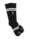 De Coeur Heart Logo Striped Socks Black - AMI - BALAAN 4