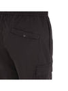 Stretch Cotton Tela Paracadute Cargo Straight Pants Black - STONE ISLAND - BALAAN 5