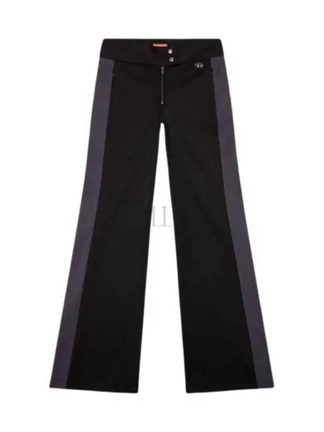 P Pretty Regular Fit Flare Straight Pants Black - DIESEL - BALAAN 2