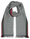 Web GG Two-Tone Muffler Grey - GUCCI - BALAAN 2