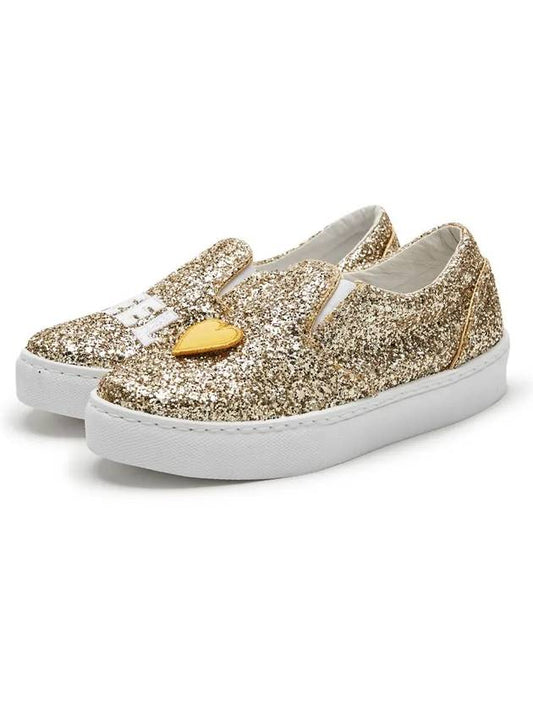 Women Patch Glitter Gold Slip-On CF673 - CHIARA FERRAGNI - BALAAN 1