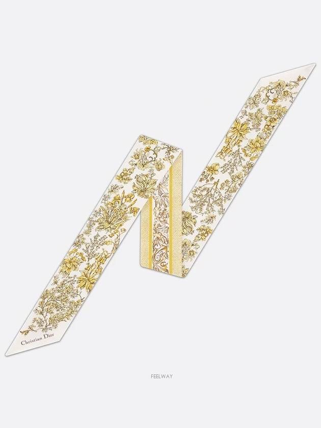 Millefiori Micha Scarf Ivory Silk Twill Gold Tone - DIOR - BALAAN 2