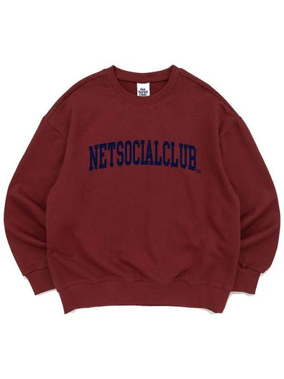 ARCH LOGO SWEATSHIRTS BURGUNDY - NET SOCIAL CLUB - BALAAN 2