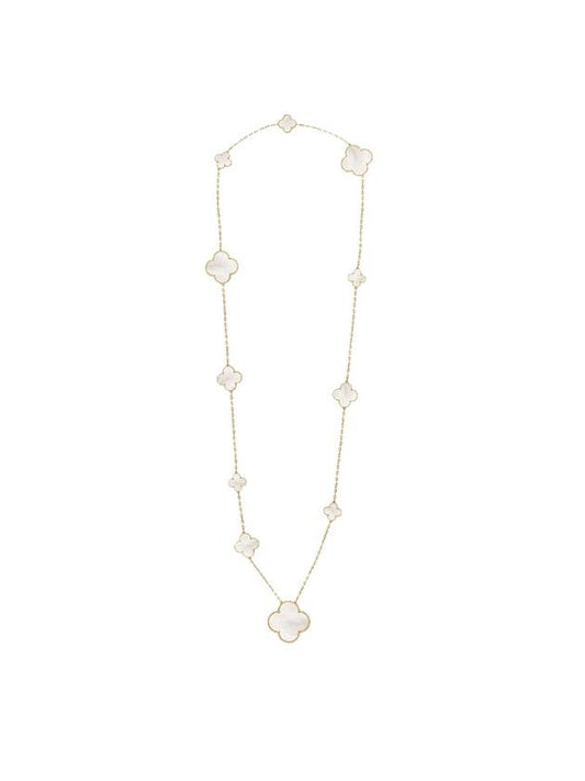 Magic Alhambra Long Necklace 18K Yellow Gold - VANCLEEFARPELS - BALAAN 1