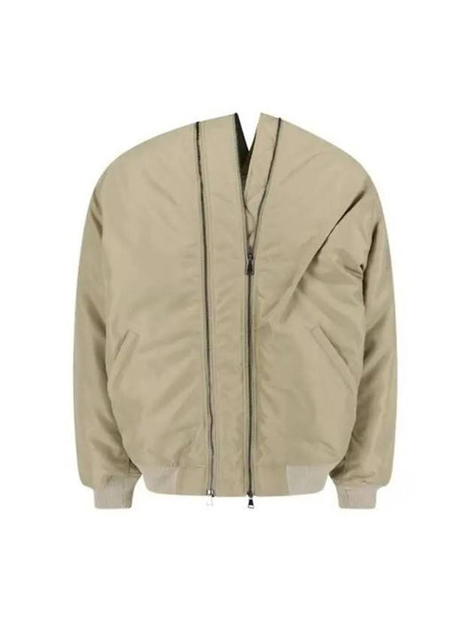 Y PROJECT Double zipper decoration nylon bomber jacket 203JA002 F493 DARK BEIGE - ETC - BALAAN 1