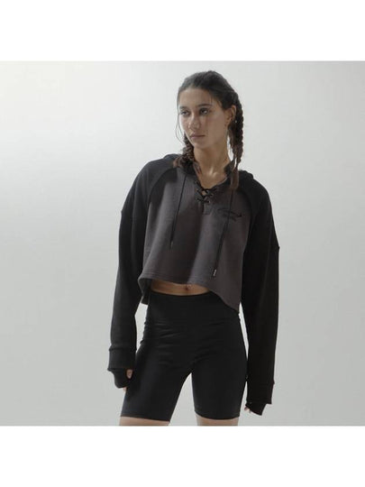 Boxer Cropped Hoodie Black - SENIK - BALAAN 2