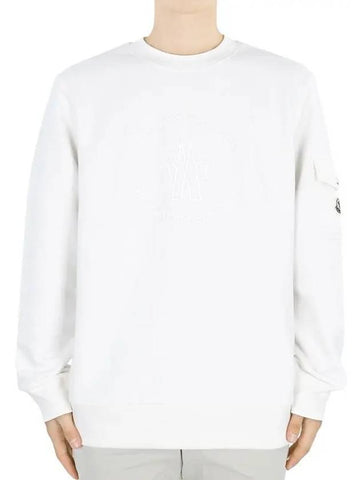 Men s Pocket Patch Sweatshirt Ivory 8G00035 89AHE 032 - MONCLER - BALAAN 1