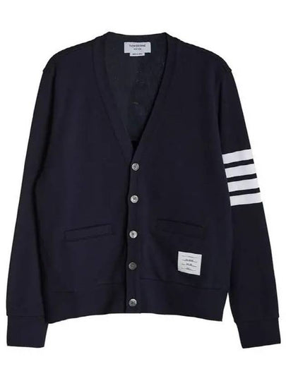 Classic V-Neck 4 Bar Stripe Cardigan Navy - THOM BROWNE - BALAAN 2