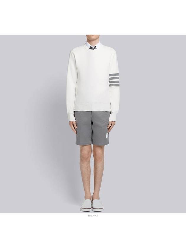 4 Bar Armband Milano Stitch Knit Top White - THOM BROWNE - BALAAN 5