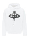 Spray ORB Logo Print Hoodie White - VIVIENNE WESTWOOD - BALAAN 1