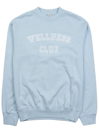 Wellness Club Man to Man WELLNESS CLUB FLOCKED CREWNECK BABY BLUE WHITE - SPORTY & RICH - BALAAN 1