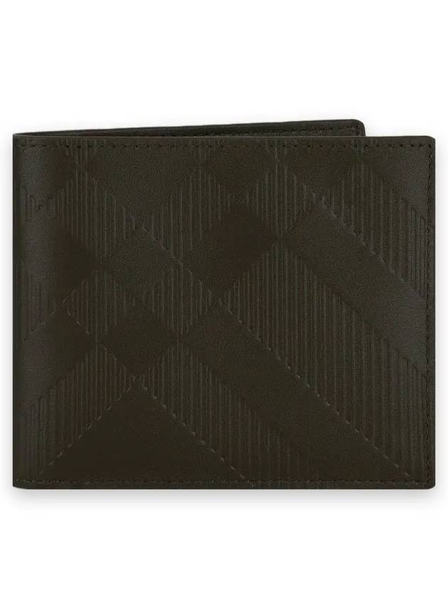 Check Foldable Half Wallet Green - BURBERRY - BALAAN 2