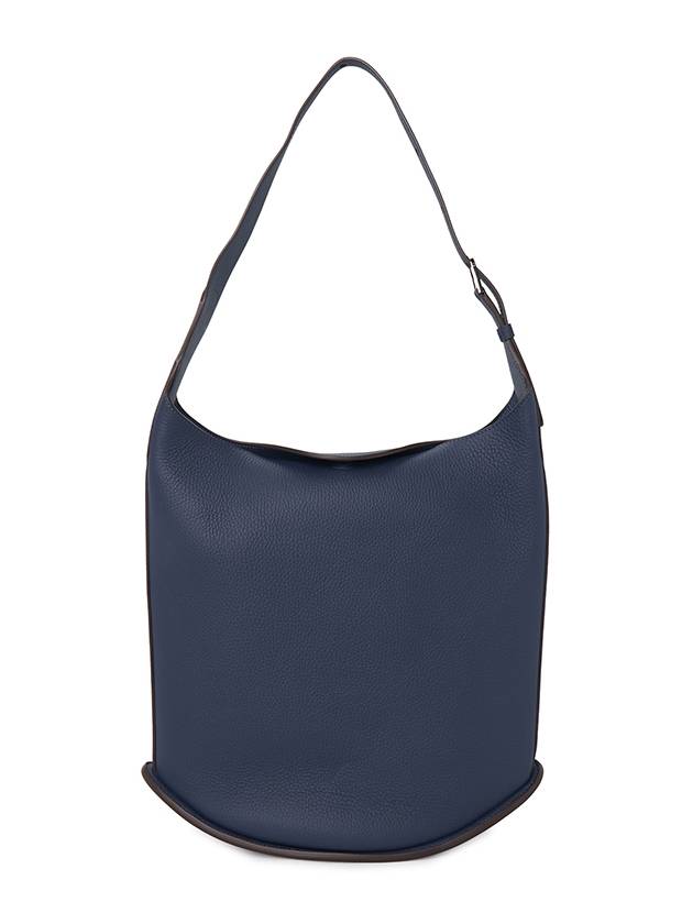 Pin GM Hobo Shoulder Bag Blue - DELVAUX - BALAAN 4