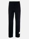 Seersucker Loopback 4 Button Vent Straight Pants Navy - THOM BROWNE - BALAAN 2