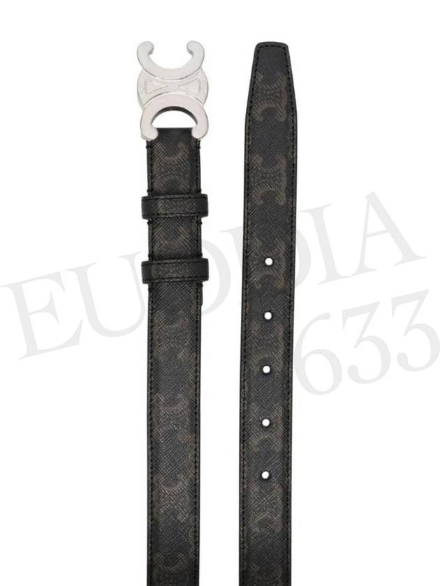 Triomphe Canvas Belt Black - CELINE - BALAAN 9