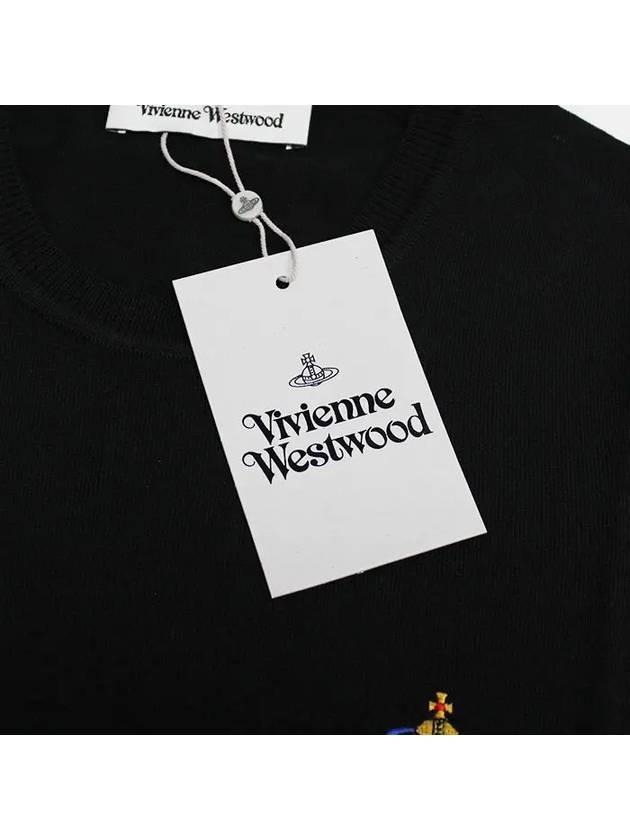 Embroidered Logo Knit Top Black - VIVIENNE WESTWOOD - BALAAN 7