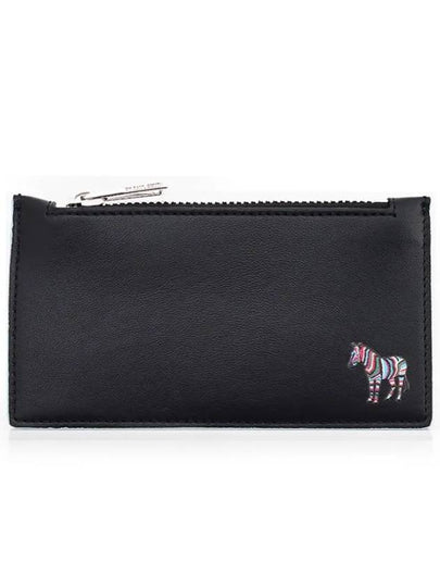 Zebra Zipper Card Wallet Black - PAUL SMITH - BALAAN 2