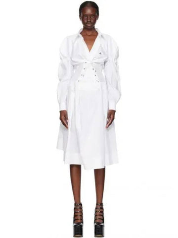 White Kate Midi Dress 241314F054003 270541 1149281 - VIVIENNE WESTWOOD - BALAAN 1