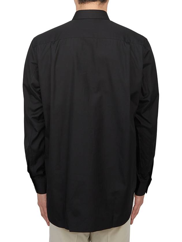 Heart Patch Poplin Long Sleeve Shirt Black - COMME DES GARCONS PLAY - BALAAN 4