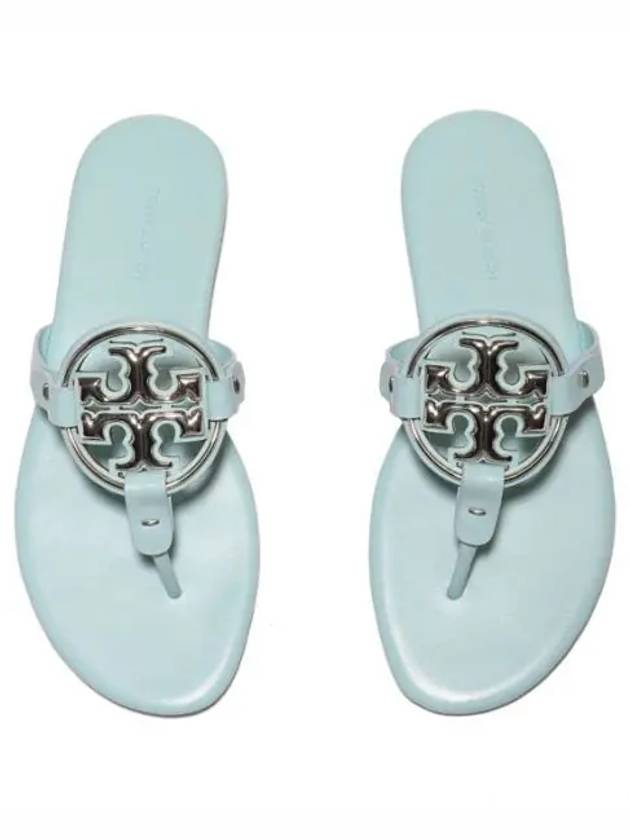 Women's Metal Miller Soft Flip Flops Light Blue - TORY BURCH - BALAAN 2